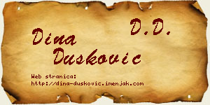 Dina Dušković vizit kartica